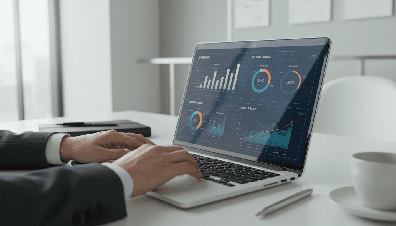 CTO reviewing technology strategy and performance metrics
